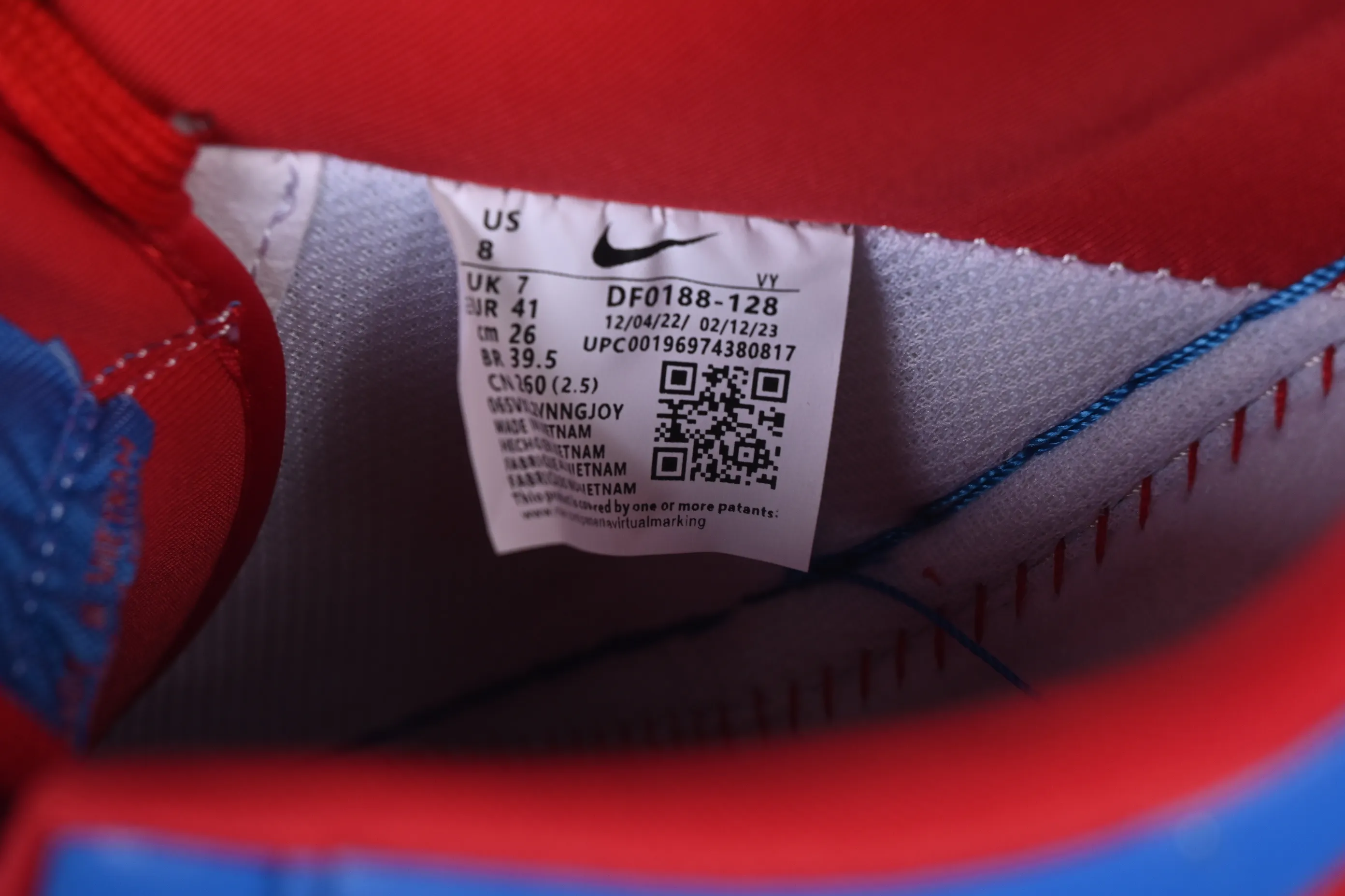 All categories Nk Air Force 1 Air Force series Nk Air Force 1 Low Air Force low top Nike Air Force 1'07 Low Year of the Horse joint blue sea flame red Air Force 1 low top casual sneakers DF0188-128